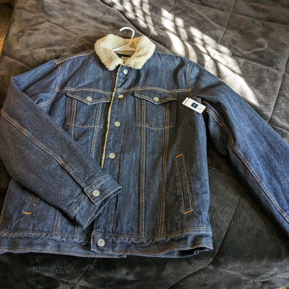 Gap Denim Sherpa Jacket NWT